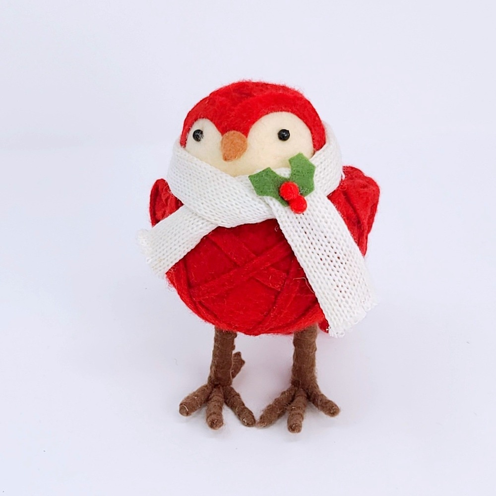 Target Wondershop Featherly Friends Berry Red Bird Figurine‎ Scarf Holiday 2024